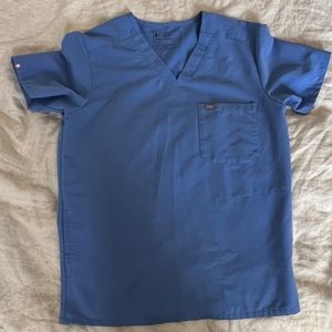 Men Figs Scrub Top and Bottom (Ceil Blue) size Small